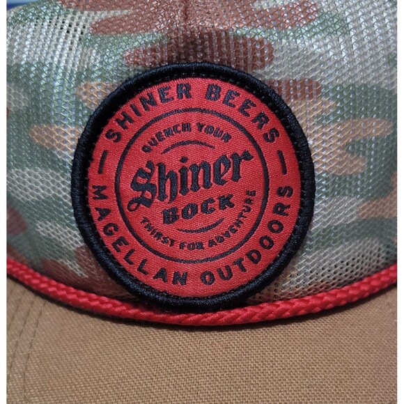 Shiner Bock Beer Snapback All Mesh Cap Hat Magellan Outdoors Rope NWT Camouflage - Picture 4 of 10